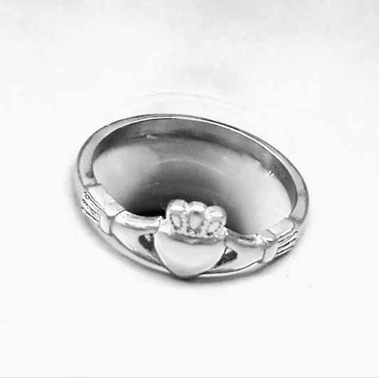 Stainless Steel Heart in Hands Ring