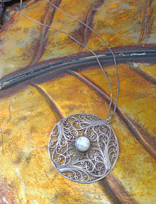 Sterling Circle Necklace
